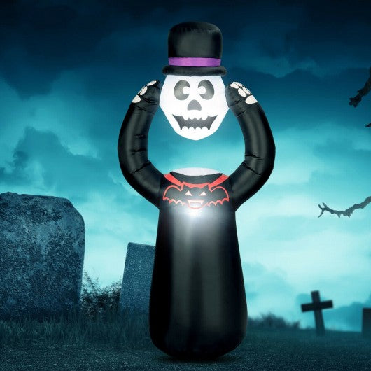 Self Inflating Halloween Skull with nternal LED Bulbs