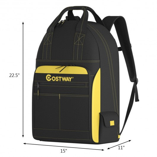 Tool Backpack Heavy Duty Jobsite Tool Bag 48 Pockets