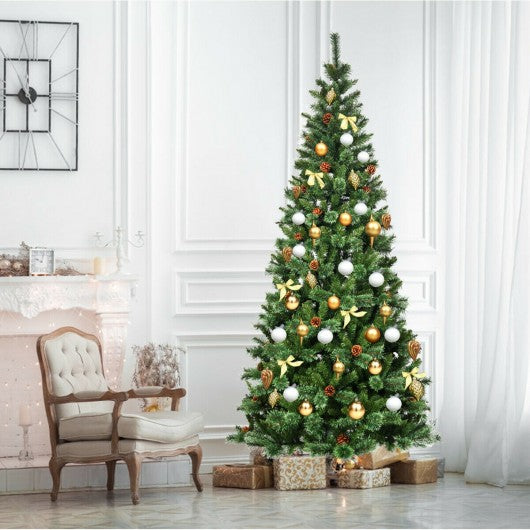8 ft Premium Hinged Artificial Christmas Tree Pine Needles