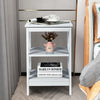 3-tier Side Table Nightstand with Stable Structure-Gray