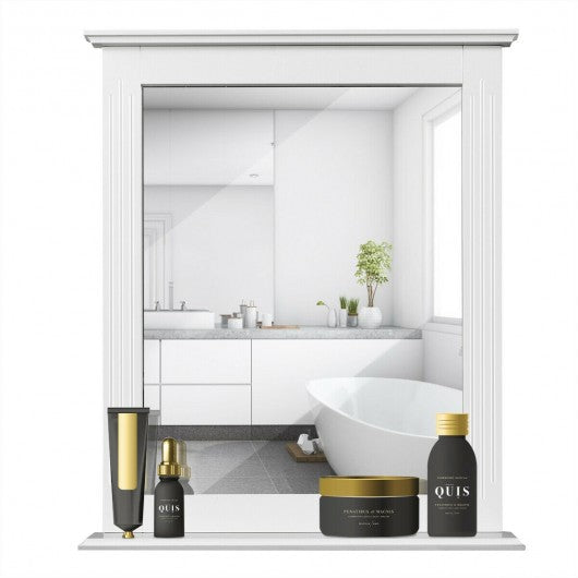 Bathroom Wall Mirror with Shelf Vanity Makeup Mirror