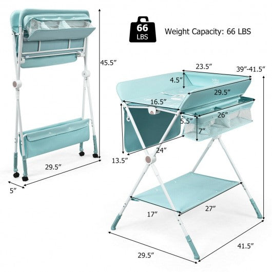 Folding Baby Changing Table with Storage
