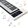 88 Key Electronic Roll Up Piano Silicone Keyboard-White