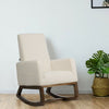 Mid Century Retro Fabric Upholstered Massage Rocking Chair