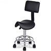Adjustable Saddle Salon Rolling Massage Chair w/ Backrest