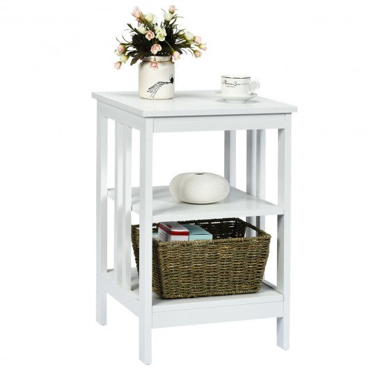 3-Tier Side Table Nightstand with Stable Structure
