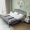 King Size Metal Bed Frame with Headboard & Footboard-Black