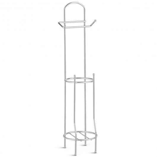 Free Standing Toilet Paper Roll Holder for Bathroom Storage