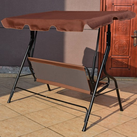 3 Seats Patio Canopy Swing