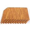 12PC Wood Grain Interlocking Floor Mats -Natural