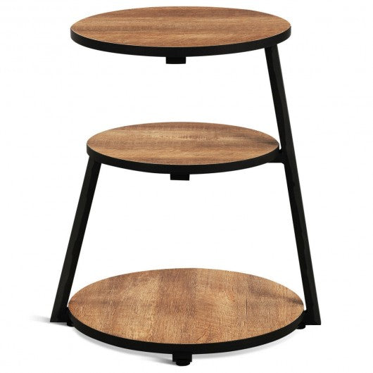 Round 3-Tier Sofa Side Table