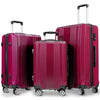 3PC Luggage Set Travel Suitcase with TSA Lock-Burgundy