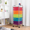 10 Drawers Rolling Organizer Cart Craft Utility Mobile Trolley