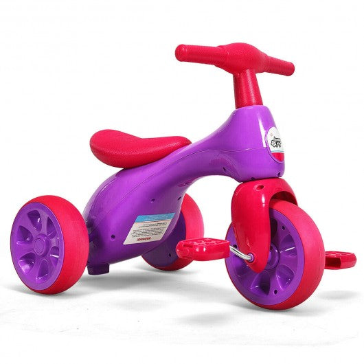 2 in 1 Toddler Tricycle Balance Bike Scooter Kids Riding Toys w/ Sound & Storage