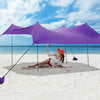 10' x 9' Family Beach Tent Canopy Sunshade w/ 4 Poles