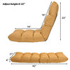 14-Position Adjustable Folding Lazy Gaming Sofa-Yellow
