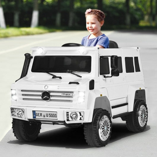 12V Off Road Mercedes-Benz Unimog Ride On Car-White