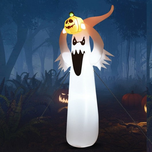 6FT Halloween Inflatable Blow Up Ghost with LED Lights