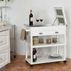Stainless Steel Mobile Kitchen Trolley Cart With Drawers & Casters