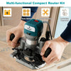 1.25HP Palm Router Kit Variable Speed Woodworking with Plunge base