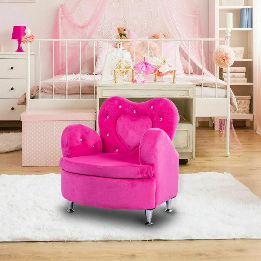 Soft Velvet Armrest Couch Toddler Sofa