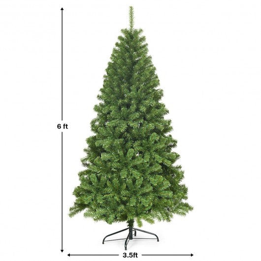 6Ft Unlit Hinged PVC Artificial Christmas Tree