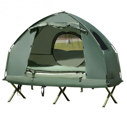 1-Person Compact Portable Pop-Up Tent Air Mattress & Sleeping Bag