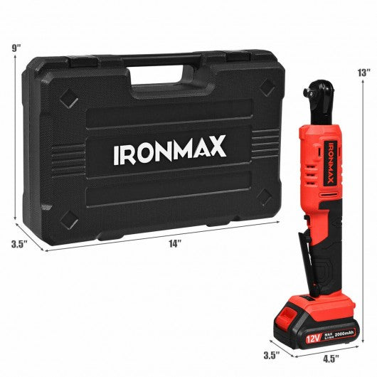 12V Cordless Electric Ratchet Wrench w/ 2 Packs Battery
