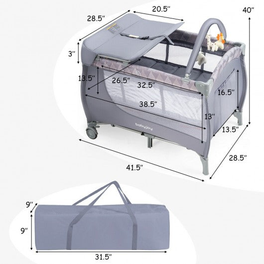 Foldable Baby Playard with Changing Station