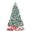 7.5 ft Preit Premium Snow Flocked Hinged Artificial Christmas Tree with 550 Lights