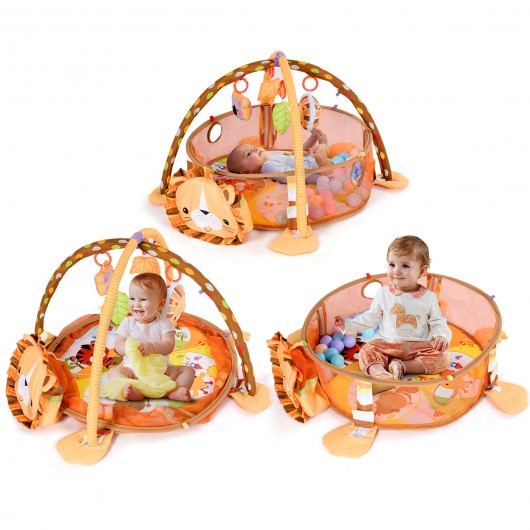 3 in 1 Cartoon Baby Infant Activity Gym Play Mat