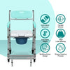 Aluminum Medical Transport Commode Wheelchair Shower Chair