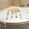 Square Shaped Bamboo Bath Seat Shower Chair