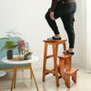3 Tier Step Stool 3 in 1 Folding Ladder Bench-Natural