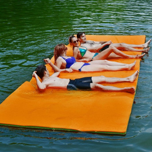 12' x 6' 3 Layer Floating Water Pad-Orange