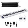 2 in 1 Attachable Digital Piano Keyboard 88/44 Touch sensitive Key with MIDI-White