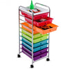 10 Drawers Rolling Organizer Cart Craft Utility Mobile Trolley