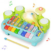 3-in-1 Electronic Piano Xylophone Game Drum Set Musical Toys