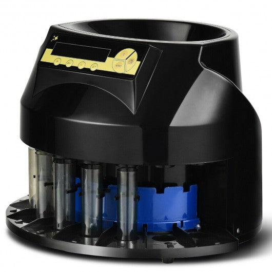 Auto Coin Sorter Dispenser Counting with Coin Tubes & LED Display