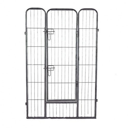 8 Panels Sturdy Metal Pet Fence