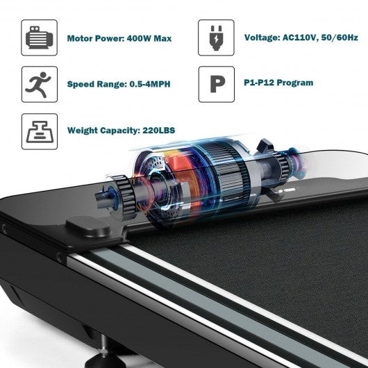 1 HP Walking Treadmill with Remote Controller