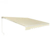 13'×8' Retractable Patio Awning Aluminum Deck Sunshade-Beige