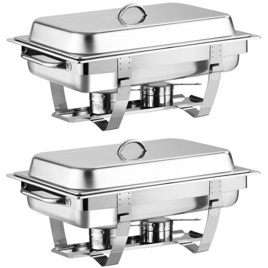 2 Packs Stainless Steel Full Size Chafing Dish