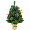 2Ft Tabletop Pine Artificial Christmas Tree in Burlap Base