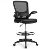 Drafting Chair Adjustable Height with Lumbar Support Flip Up Arms