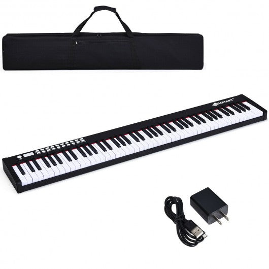 BX-II 88-key Portable Weighted Digital Piano with Bluetooth & MP3-Black