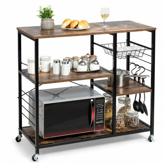 Rolling Industrial Kitchen Baker's Storage Shelf