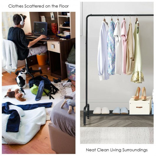 Industrial Heavy Duty Metal Floor Garment Rack