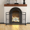 Single Panel Fireplace Screen Free Standing Spark Guard Fence