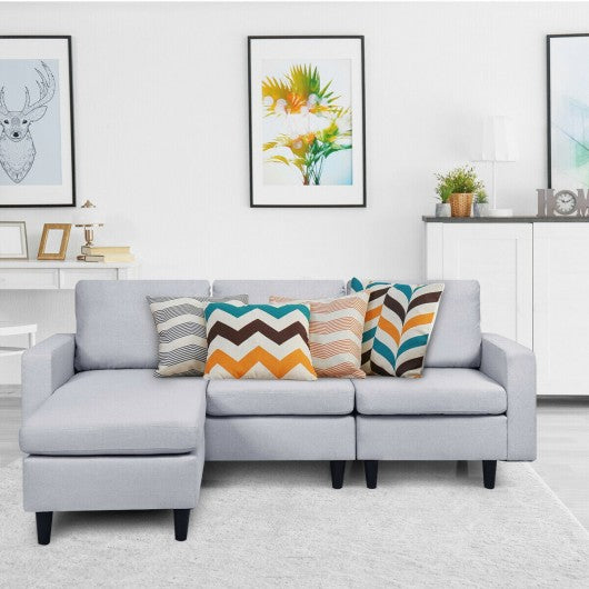 Convertible Sectional L-Shaped Couch with Reversible Chaise